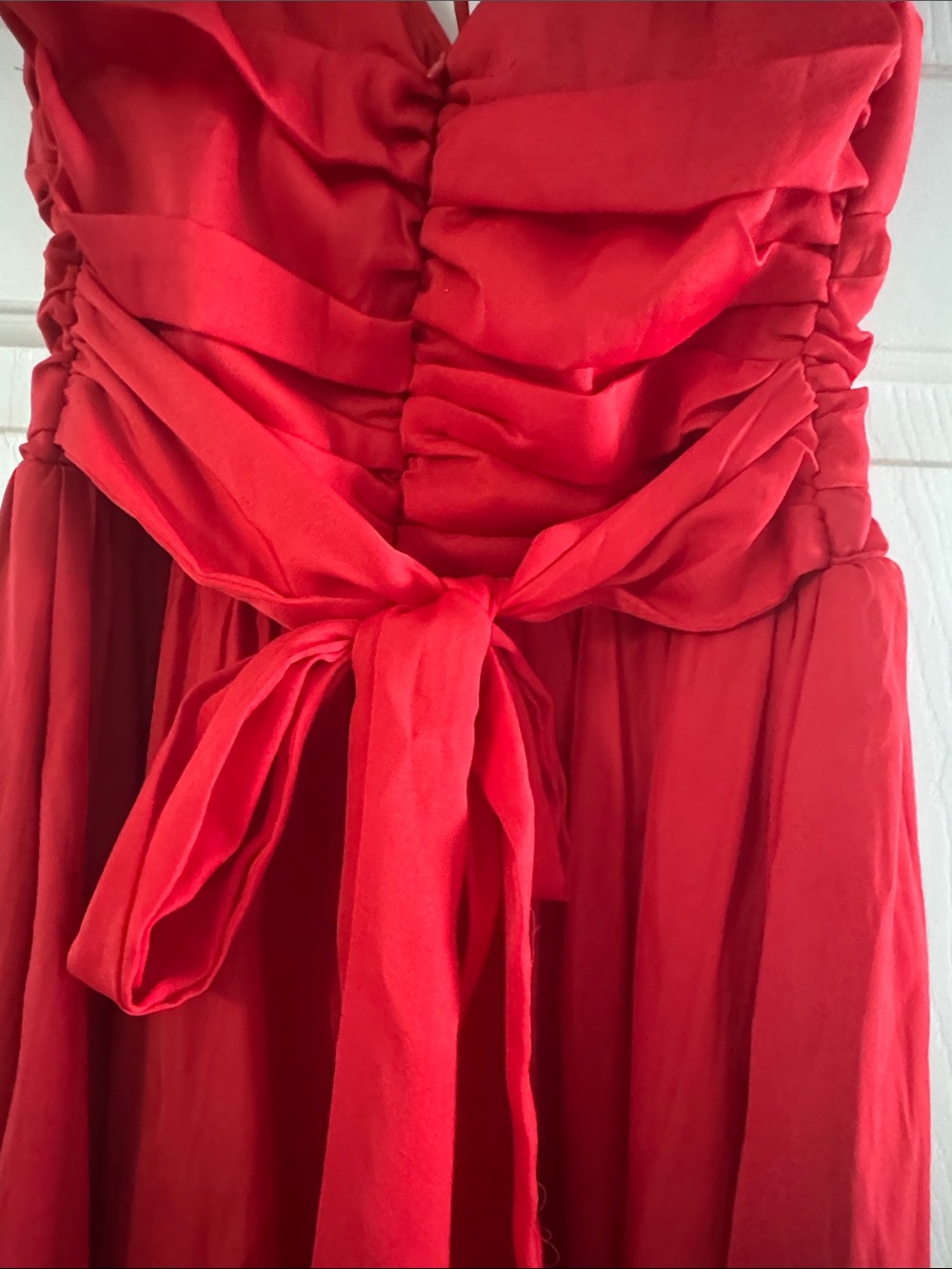 Hello Molly Red One-Shoulder Ruffle Midi Dress - Picture 3 of 7